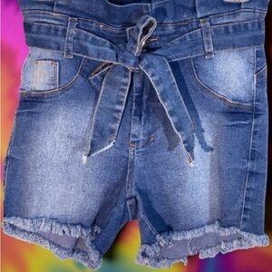 BUZZ from Brazil Denim Blue Women's Shorts. Matching Belt, Super Cute Size S
